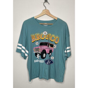 Ford Bronco Women’s T-Shirt XL Teal Official Licensed Graphic Tee by Hybrid